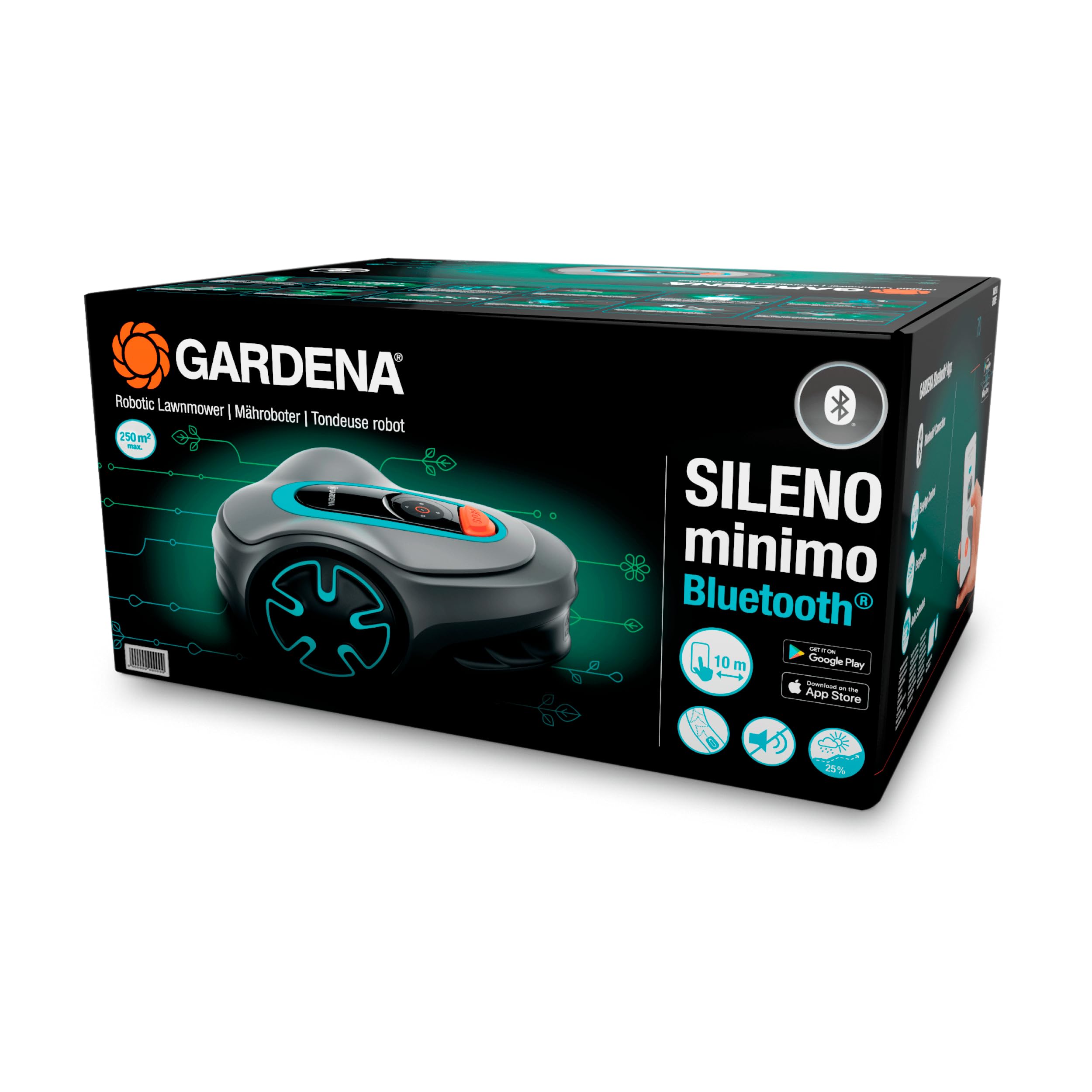 GARDENA 15201-20 SILENO Minimo - Automatic Robotic Lawn Mower with Bluetooth app, Boundary Wire - for lawns up to 2700 Sq Ft, Made in Europe, Grey - Image 5